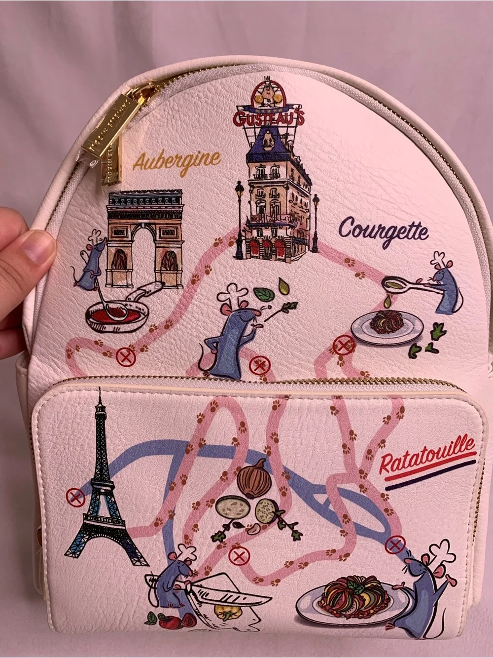 Danielle Nicole Disney Pixar Ratatouille Mini Backpack Loungefly with Card Case - Picture 4 of 11